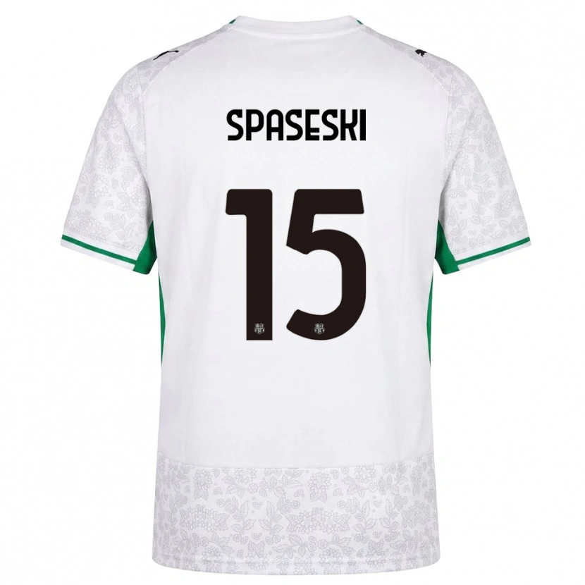Danxen Criança Camisola Dejan Spaseski #15 Verde Preto Branco Alternativa 2026/27 Camisa