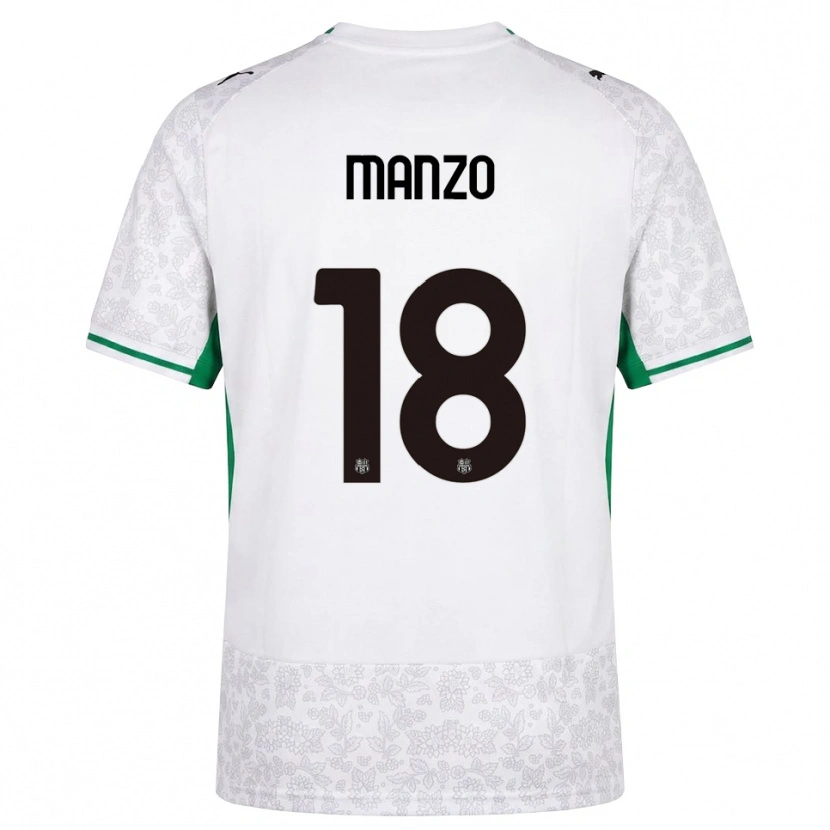 Danxen Criança Camisola Luca Manzo #18 Verde Preto Branco Alternativa 2026/27 Camisa