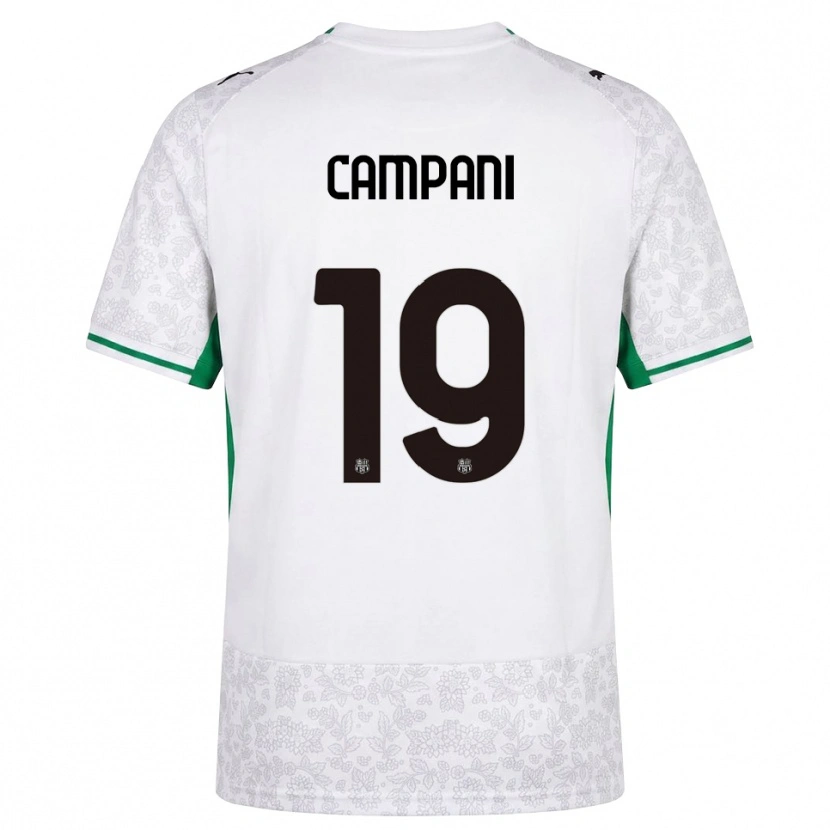 Danxen Criança Camisola Andrea Campani #19 Verde Preto Branco Alternativa 2026/27 Camisa