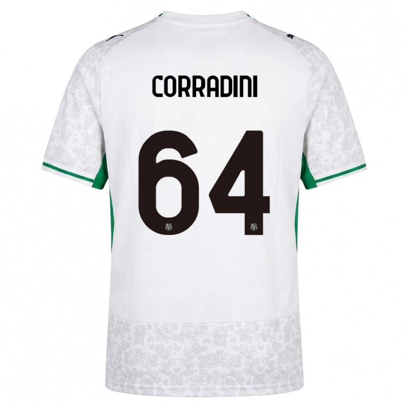 Danxen Criança Camisola Francesco Corradini #64 Verde Preto Branco Alternativa 2026/27 Camisa