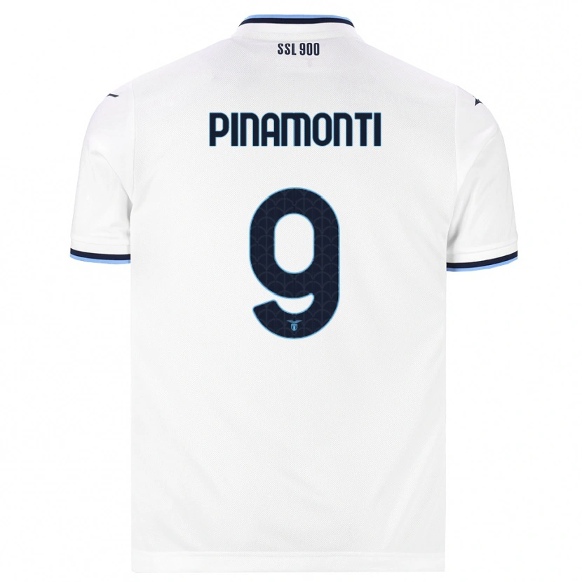 Danxen Criança Camisola Andrea Pinamonti #9 Branco Azul Marinho Alternativa 2026/27 Camisa