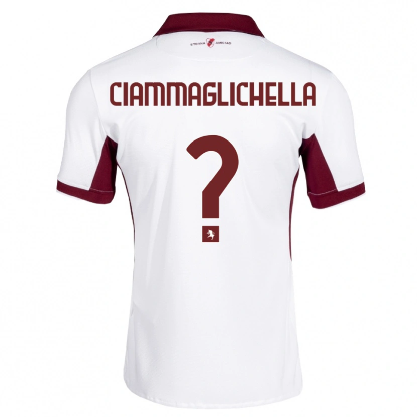 Danxen Criança Camisola Aaron Ciammaglichella #0 Bordô Branco Vermelho Alternativa 2026/27 Camisa