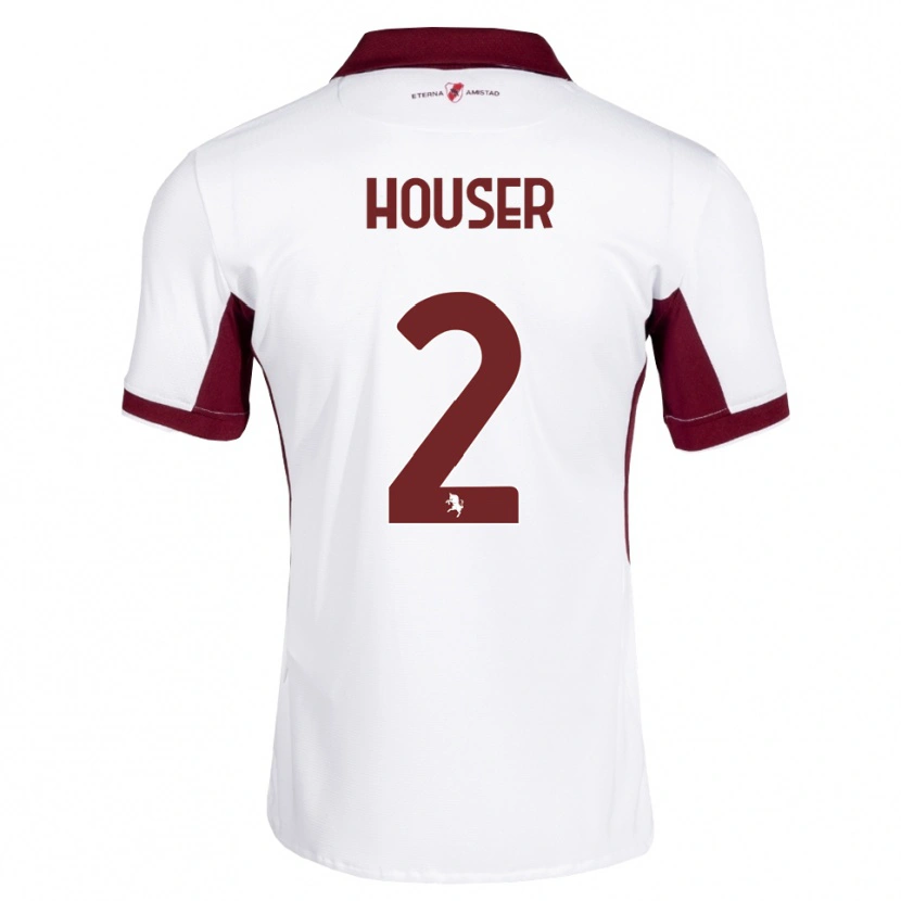 Danxen Criança Camisola Matej Houser #2 Bordô Branco Vermelho Alternativa 2026/27 Camisa