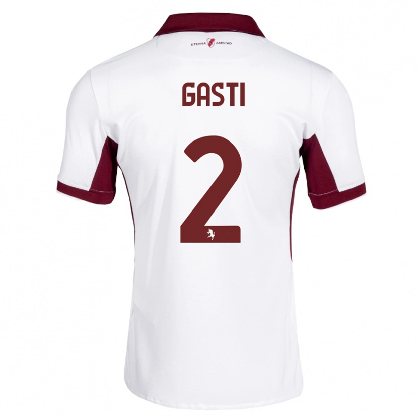 Danxen Criança Camisola Habtamu Gasti #2 Bordô Branco Vermelho Alternativa 2026/27 Camisa