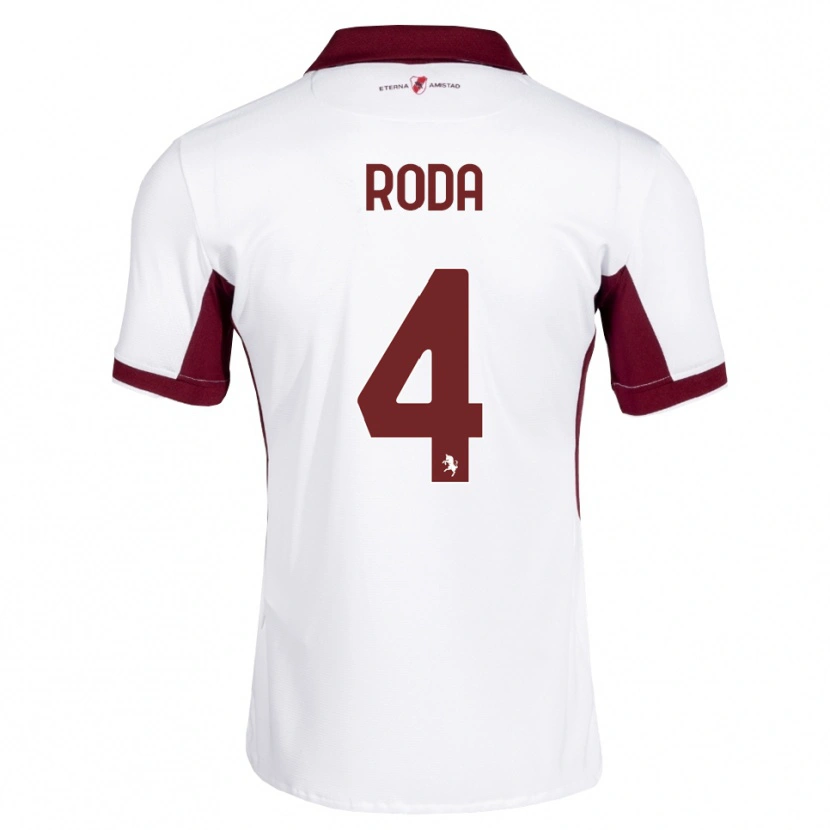 Danxen Criança Camisola Alex Roda #4 Bordô Branco Vermelho Alternativa 2026/27 Camisa