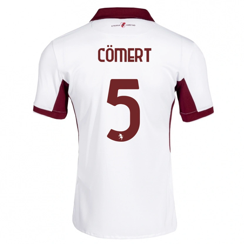 Danxen Criança Camisola Eray Cömert #5 Bordô Branco Vermelho Alternativa 2026/27 Camisa