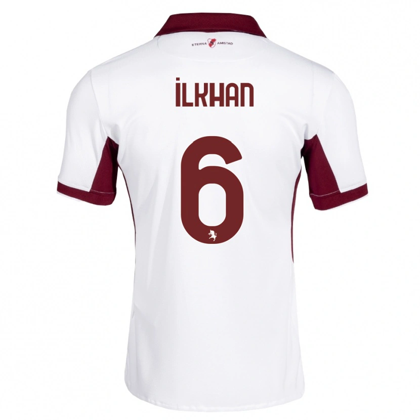 Danxen Criança Camisola Emirhan İlkhan #6 Bordô Branco Vermelho Alternativa 2026/27 Camisa