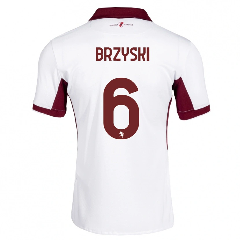 Danxen Criança Camisola Igor Brzyski #6 Bordô Branco Vermelho Alternativa 2026/27 Camisa