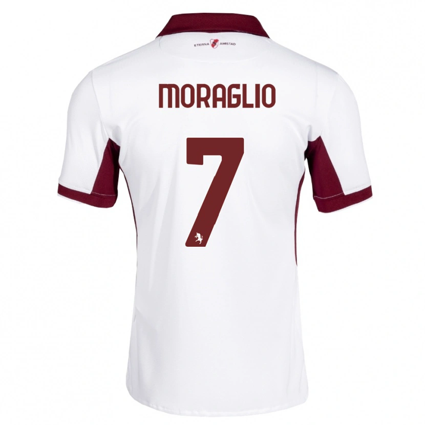 Danxen Criança Camisola Federico Moraglio #7 Bordô Branco Vermelho Alternativa 2026/27 Camisa