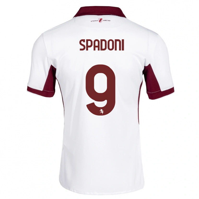 Danxen Criança Camisola Arthur Spadoni #9 Bordô Branco Vermelho Alternativa 2026/27 Camisa