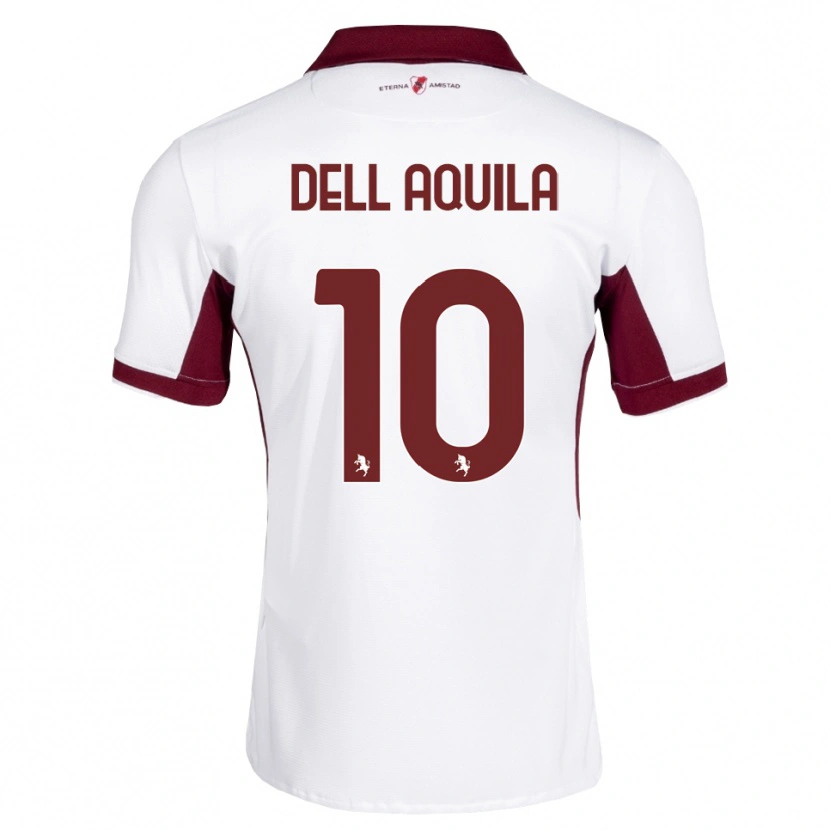 Danxen Criança Camisola Francesco Dell'aquila #10 Bordô Branco Vermelho Alternativa 2026/27 Camisa