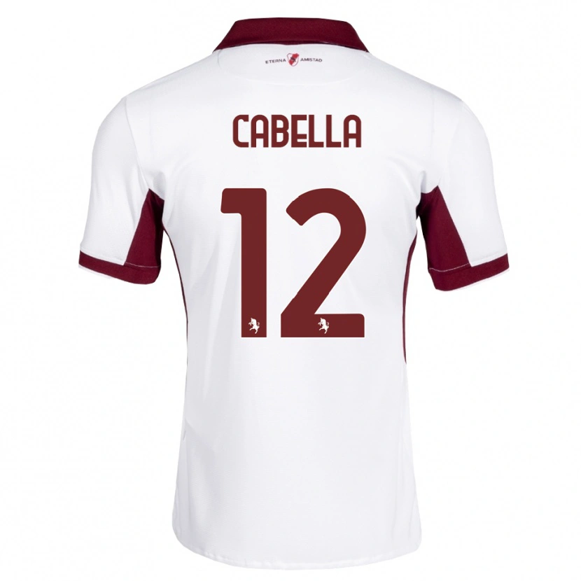 Danxen Criança Camisola Matteo Cabella #12 Bordô Branco Vermelho Alternativa 2026/27 Camisa