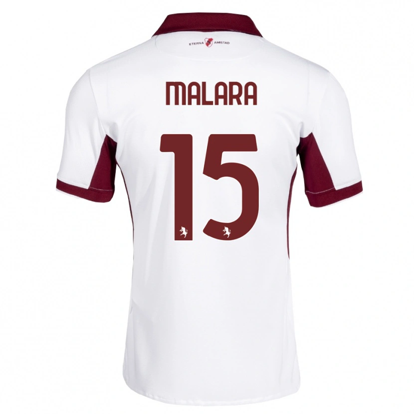 Danxen Criança Camisola Sara Malara #15 Bordô Branco Vermelho Alternativa 2026/27 Camisa