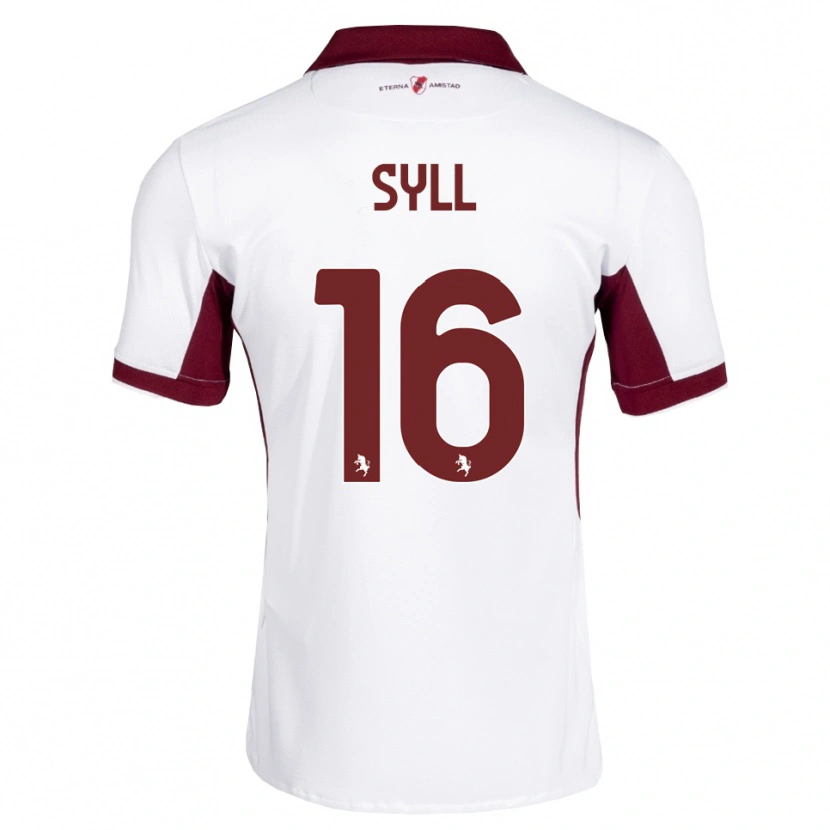 Danxen Criança Camisola Omar Syll #16 Bordô Branco Vermelho Alternativa 2026/27 Camisa