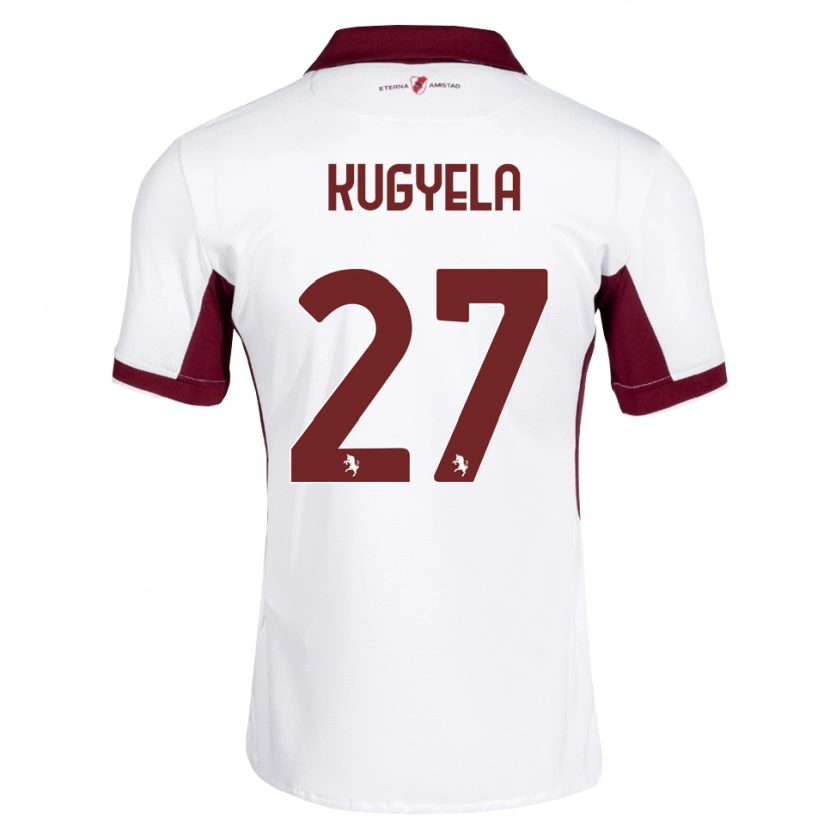 Danxen Criança Camisola Zalán Kugyela #27 Bordô Branco Vermelho Alternativa 2026/27 Camisa