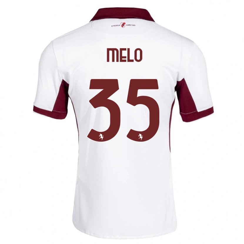 Danxen Criança Camisola Rafael Melo #35 Bordô Branco Vermelho Alternativa 2026/27 Camisa