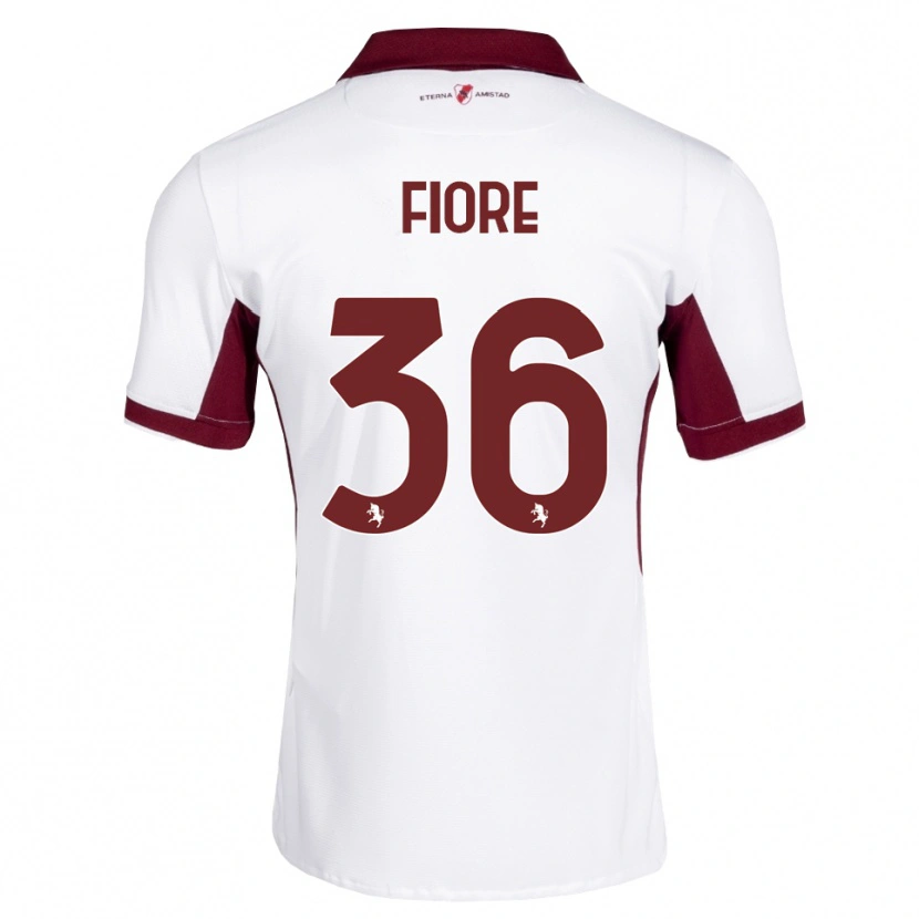 Danxen Criança Camisola Jean Fiore #36 Bordô Branco Vermelho Alternativa 2026/27 Camisa