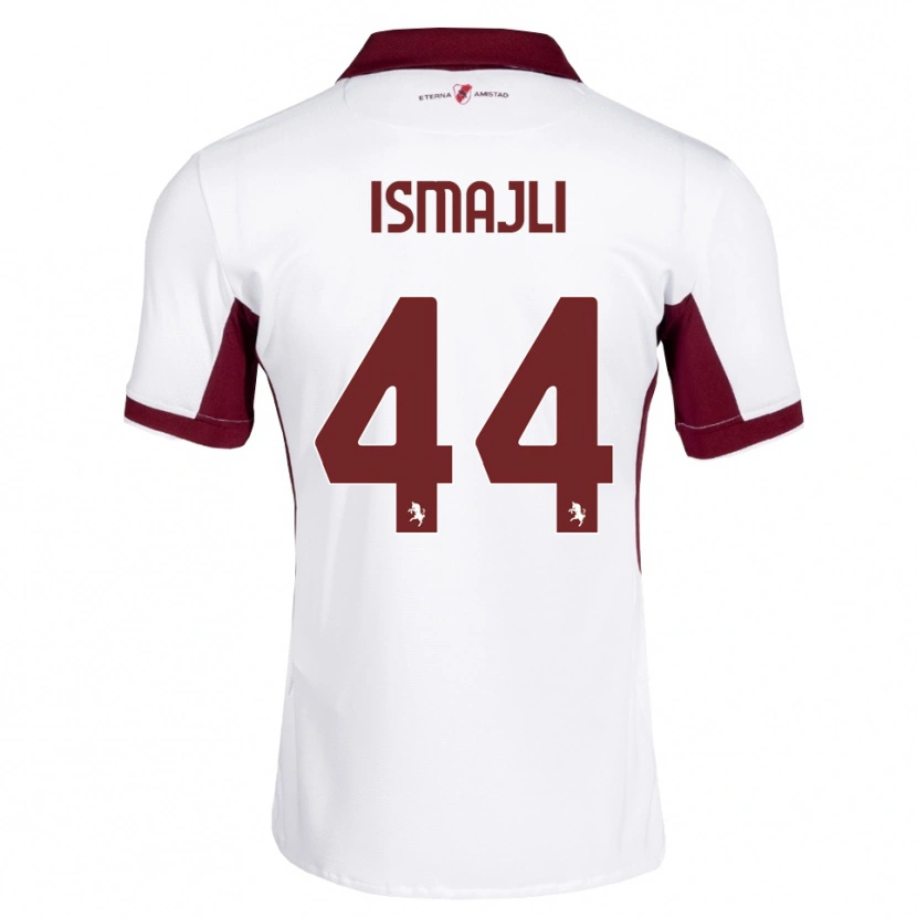 Danxen Criança Camisola Ardian Ismajli #44 Bordô Branco Vermelho Alternativa 2026/27 Camisa