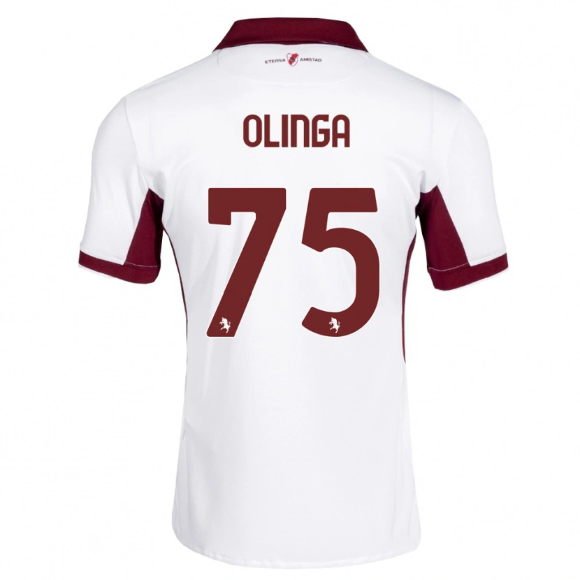Danxen Criança Camisola Kenny Liema Olinga #75 Bordô Branco Vermelho Alternativa 2026/27 Camisa
