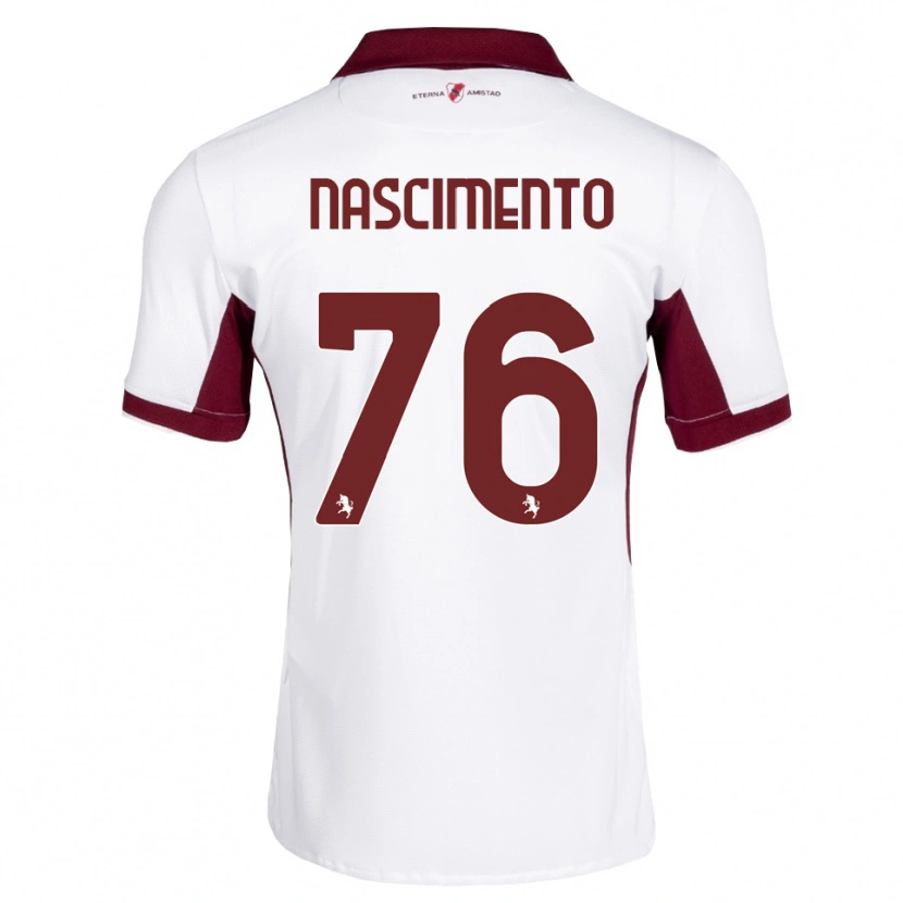 Danxen Criança Camisola Sandro Nascimento #76 Bordô Branco Vermelho Alternativa 2026/27 Camisa