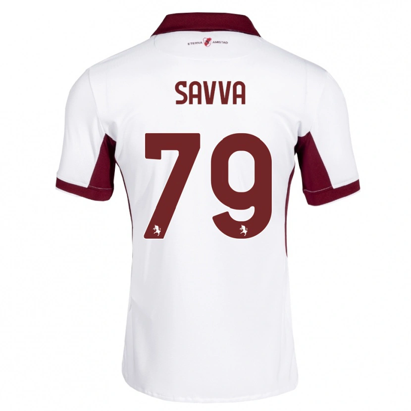 Danxen Criança Camisola Zanos Savva #79 Bordô Branco Vermelho Alternativa 2026/27 Camisa