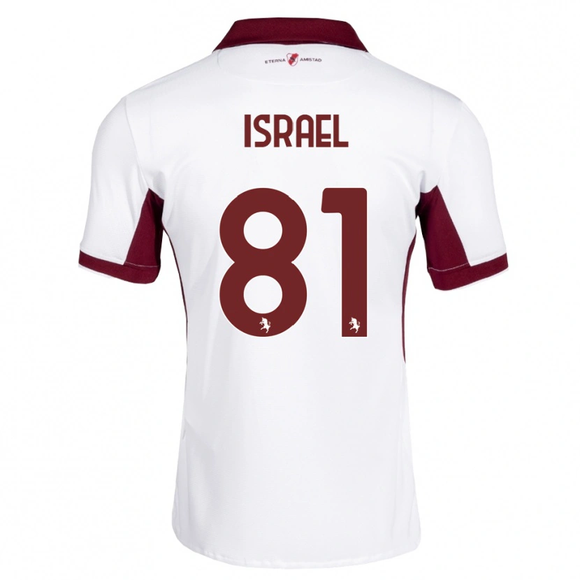 Danxen Criança Camisola Franco Israel #81 Bordô Branco Vermelho Alternativa 2026/27 Camisa