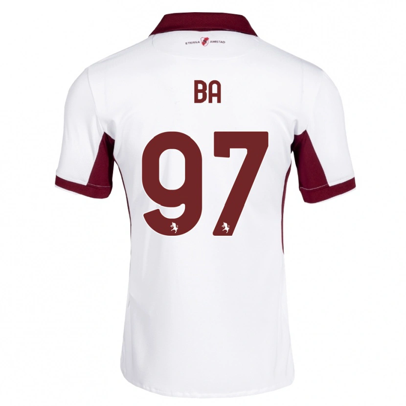 Danxen Criança Camisola El-Hadji Ba #97 Bordô Branco Vermelho Alternativa 2026/27 Camisa