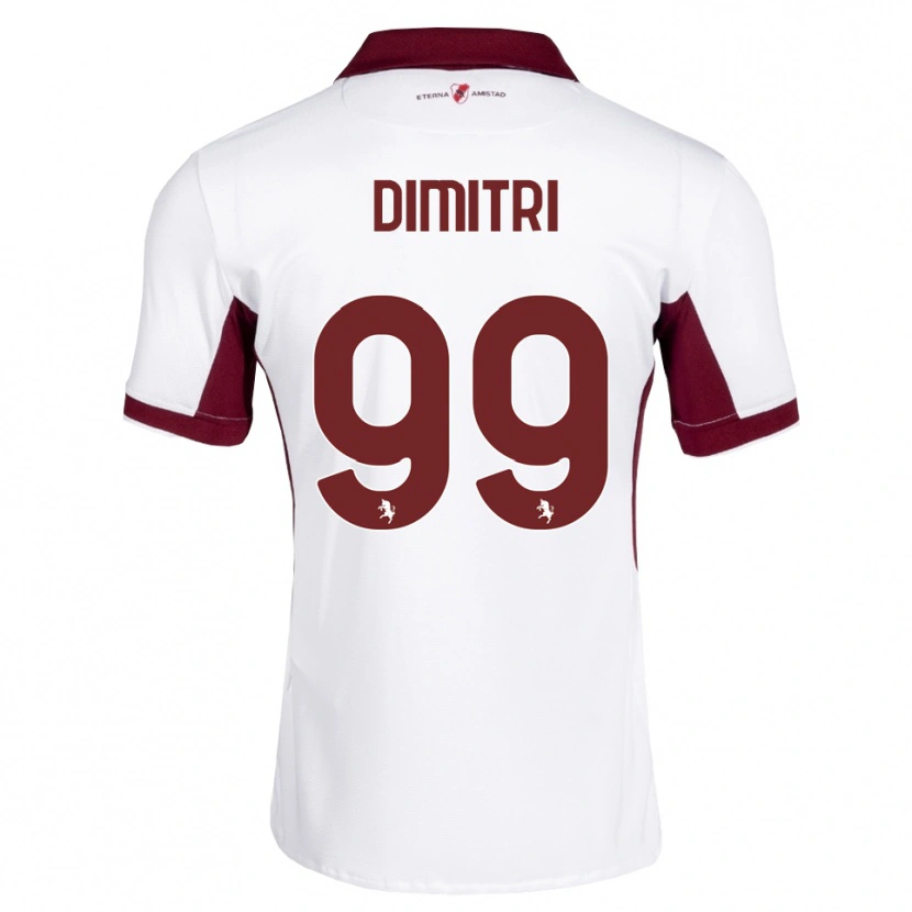 Danxen Criança Camisola Matteo Dimitri #99 Bordô Branco Vermelho Alternativa 2026/27 Camisa