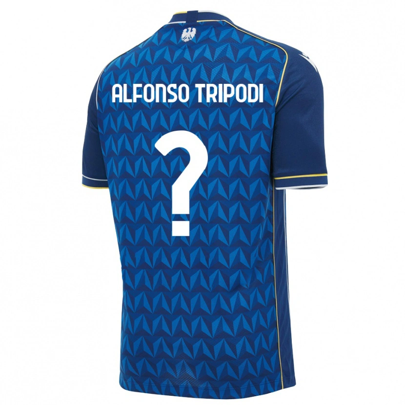 Danxen Criança Camisola Leonardo Alfonso Tripodi #0 Azul Real Branco Azul Alternativa 2026/27 Camisa