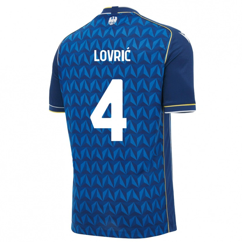 Danxen Criança Camisola Sandi Lovrić #4 Azul Real Branco Azul Alternativa 2026/27 Camisa