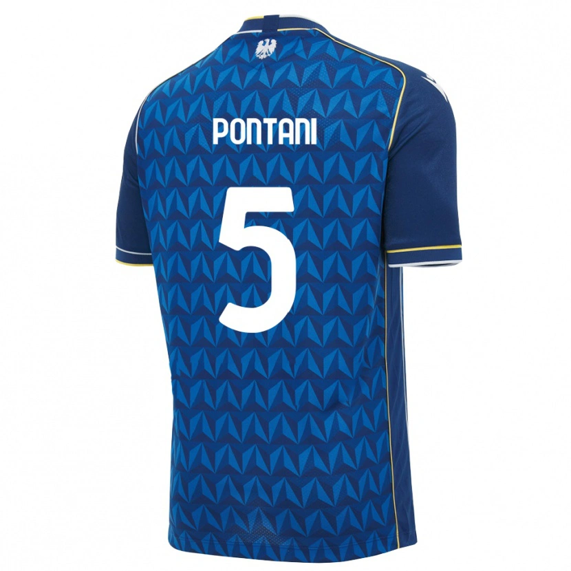 Danxen Criança Camisola Leonardo Pontani #5 Azul Real Branco Azul Alternativa 2026/27 Camisa