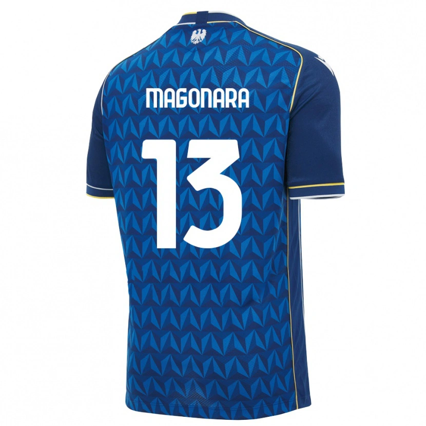 Danxen Criança Camisola Matteo Magonara #13 Azul Real Branco Azul Alternativa 2026/27 Camisa
