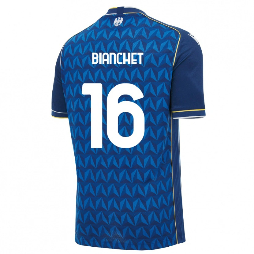Danxen Criança Camisola Alessandro Bianchet #16 Azul Real Branco Azul Alternativa 2026/27 Camisa