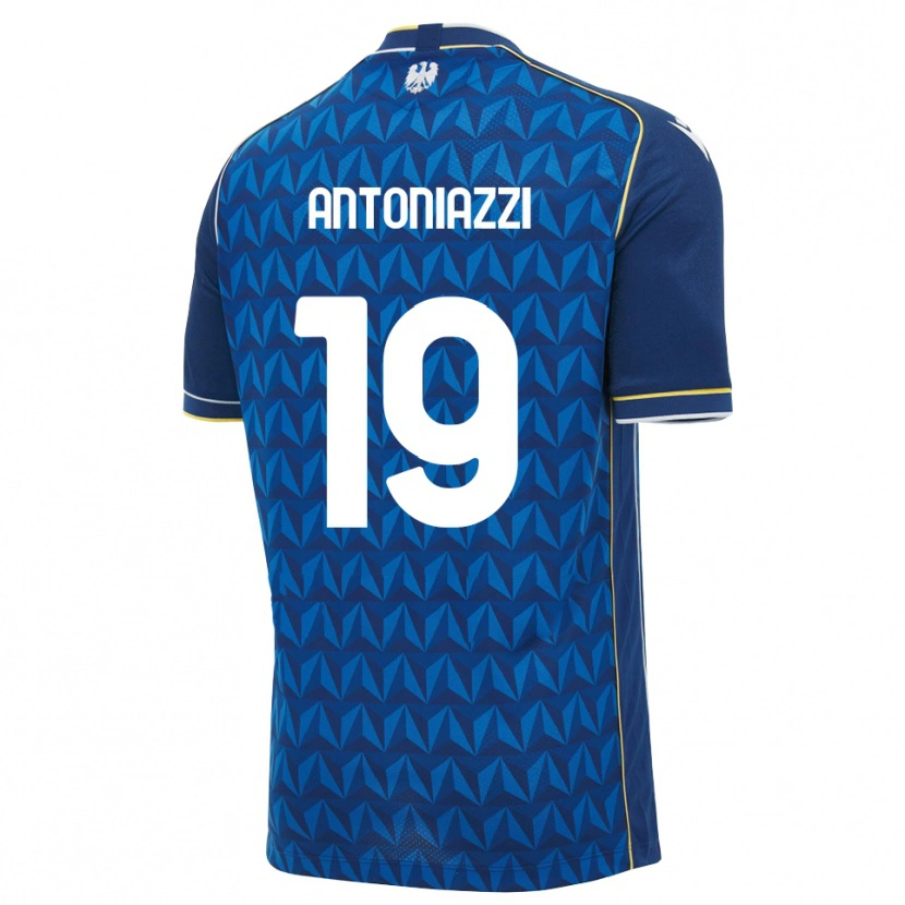 Danxen Criança Camisola Samuele Antoniazzi #19 Azul Real Branco Azul Alternativa 2026/27 Camisa