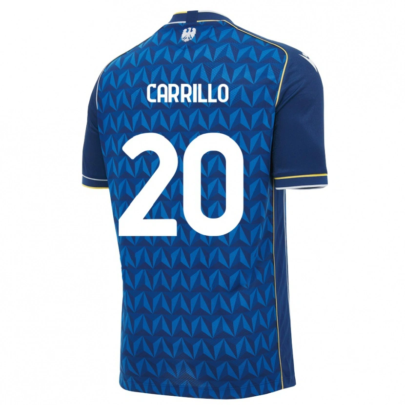 Danxen Criança Camisola Pietro Carrillo #20 Azul Real Branco Azul Alternativa 2026/27 Camisa