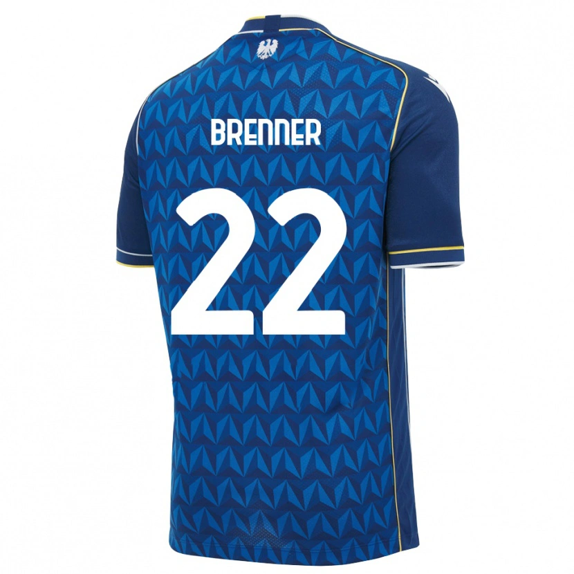 Danxen Criança Camisola Brenner #22 Azul Real Branco Azul Alternativa 2026/27 Camisa
