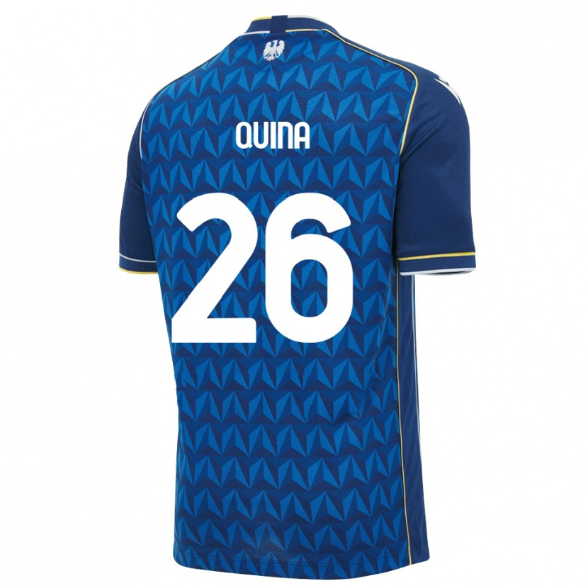 Danxen Criança Camisola Domingos Quina #26 Azul Real Branco Azul Alternativa 2026/27 Camisa