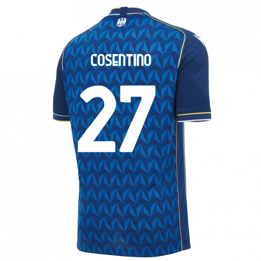 Danxen Criança Camisola Sergio Cosentino #27 Azul Real Branco Azul Alternativa 2026/27 Camisa