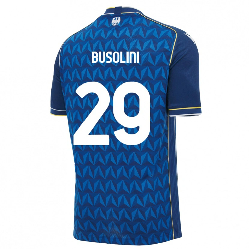 Danxen Criança Camisola Alessandro Busolini #29 Azul Real Branco Azul Alternativa 2026/27 Camisa