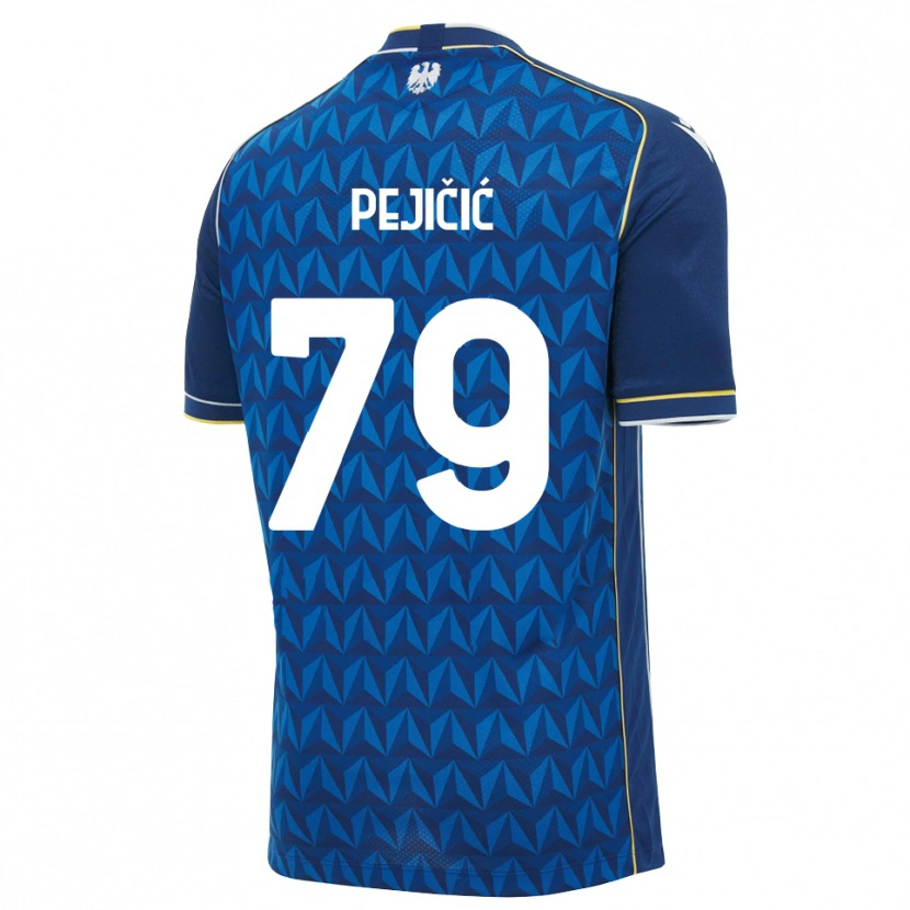 Danxen Criança Camisola David Pejičić #79 Azul Real Branco Azul Alternativa 2026/27 Camisa