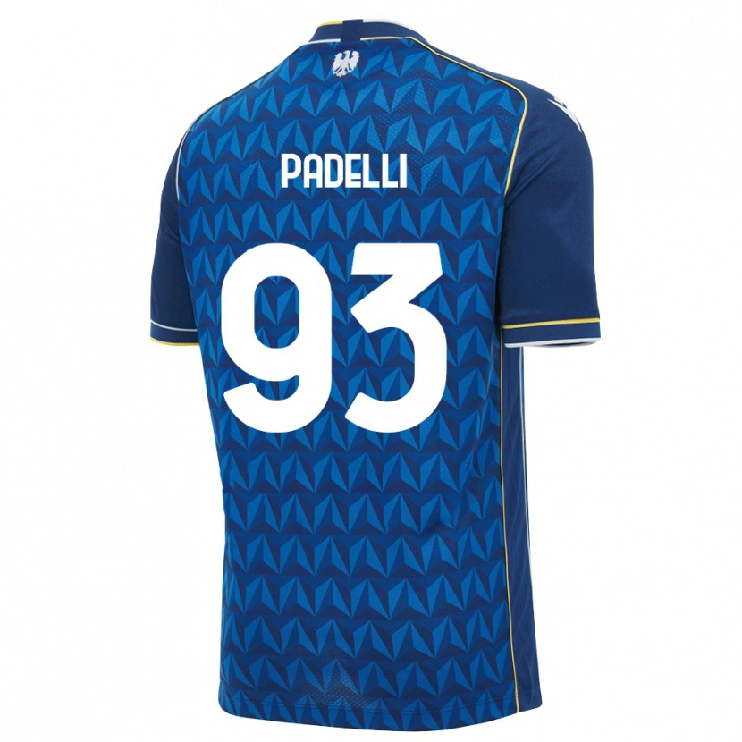 Danxen Criança Camisola Daniele Padelli #93 Azul Real Branco Azul Alternativa 2026/27 Camisa