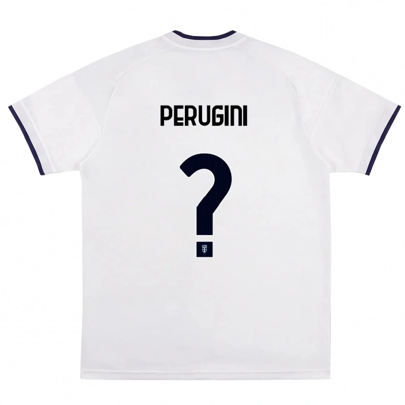 Danxen Criança Camisola Mattia Perugini #0 Branco Vermelho Azul Real Alternativa 2026/27 Camisa