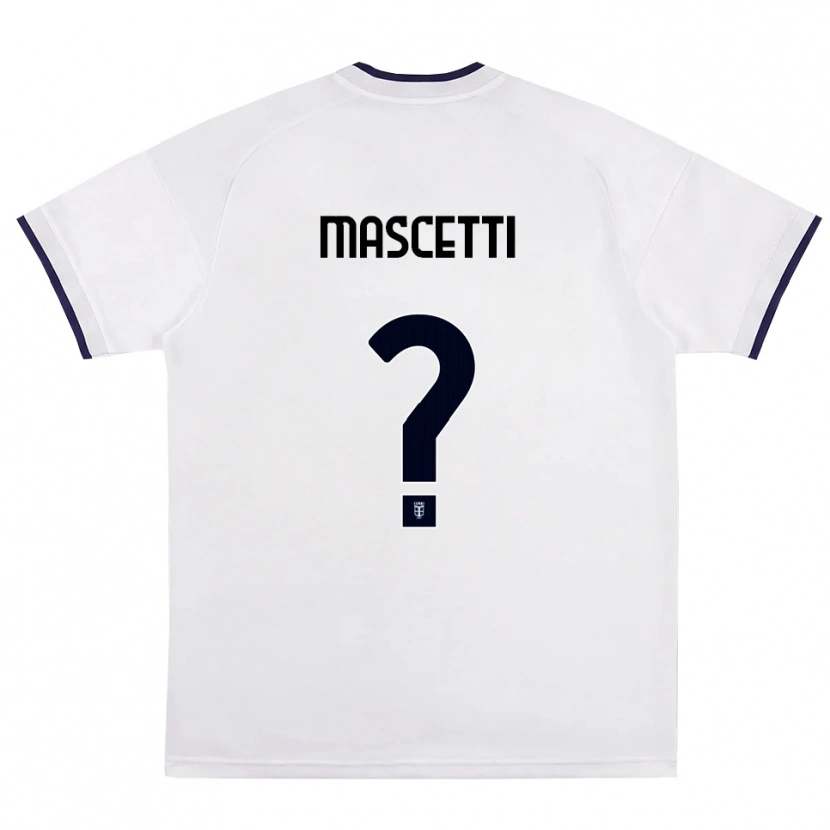 Danxen Criança Camisola Francesco Mascetti #0 Branco Vermelho Azul Real Alternativa 2026/27 Camisa