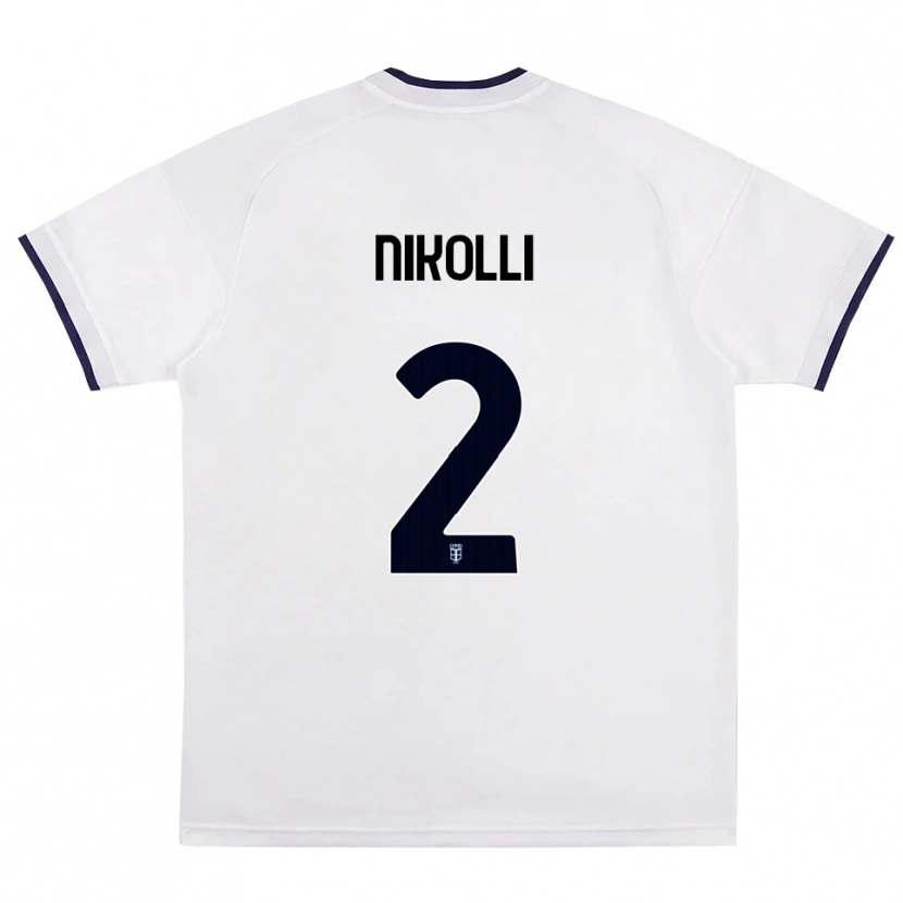 Danxen Criança Camisola Denis Nikolli #2 Branco Vermelho Azul Real Alternativa 2026/27 Camisa