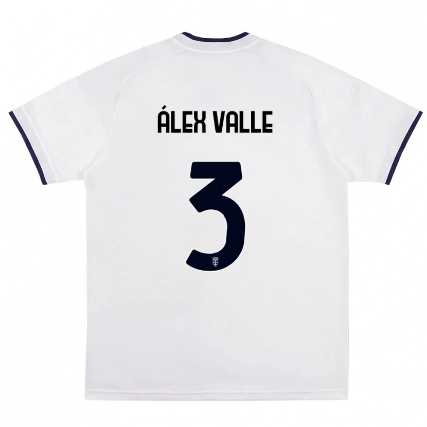 Danxen Criança Camisola Álex Valle #3 Branco Vermelho Azul Real Alternativa 2026/27 Camisa