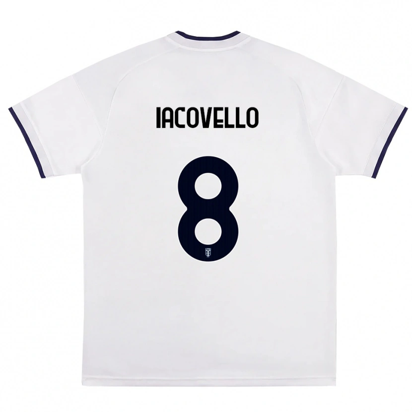 Danxen Criança Camisola Mattia Iacovello #8 Branco Vermelho Azul Real Alternativa 2026/27 Camisa