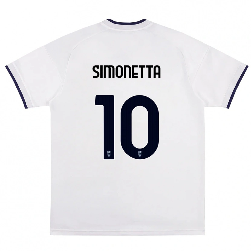 Danxen Criança Camisola Jacopo Simonetta #10 Branco Vermelho Azul Real Alternativa 2026/27 Camisa