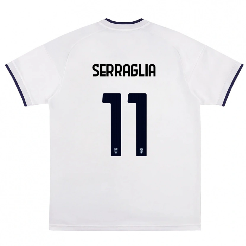 Danxen Criança Camisola Lucas Serraglia #11 Branco Vermelho Azul Real Alternativa 2026/27 Camisa