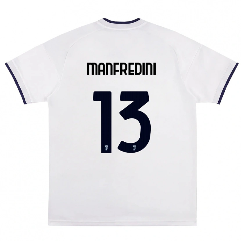 Danxen Criança Camisola Matteo Manfredini #13 Branco Vermelho Azul Real Alternativa 2026/27 Camisa