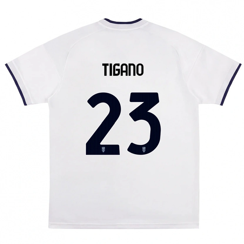Danxen Criança Camisola Achille Tigano #23 Branco Vermelho Azul Real Alternativa 2026/27 Camisa